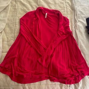 nice thin pink long sleeve jacket